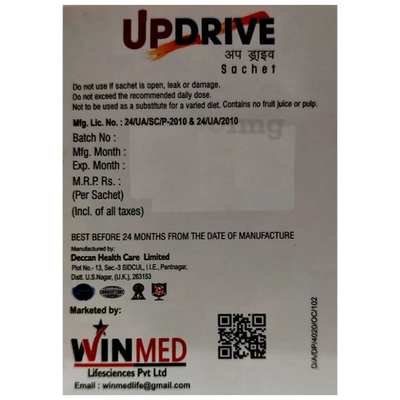 Updrive Sugar-Free Sachets (10*10 Sachets)