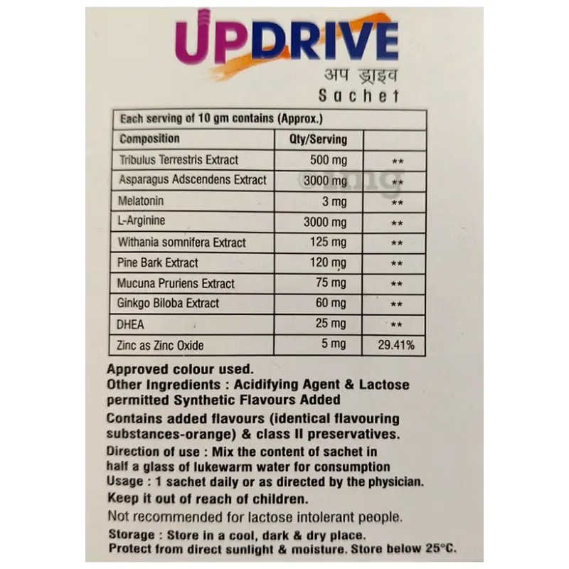 Updrive Sugar-Free Sachets (10*10 Sachets)