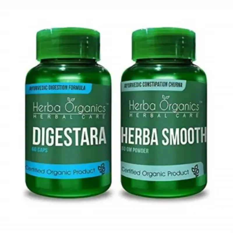 Herba Organics Digestara Capsules & Herba Smooth Powder