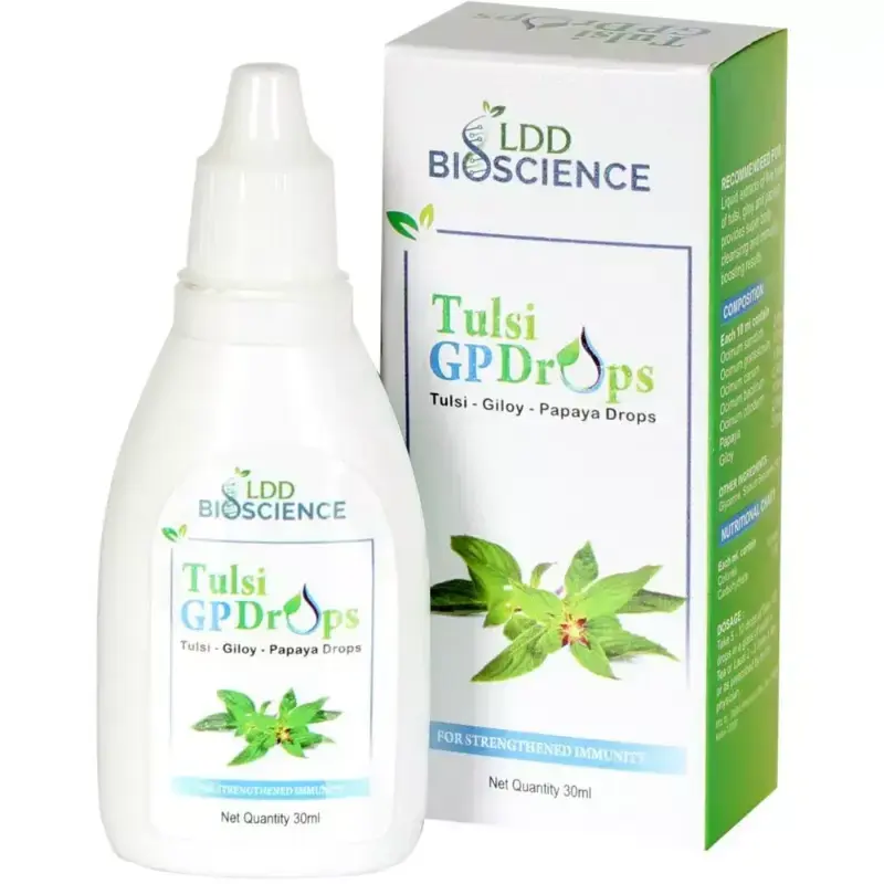 LDD Bioscience Tulsi Gp Drops (Tulsi -Giloy-Papaya) (30ml)