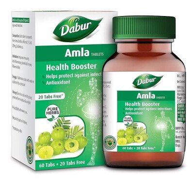 Dabur Amla Tablet Health Booster (60 Tabs + 20 tabs free) (80tab)