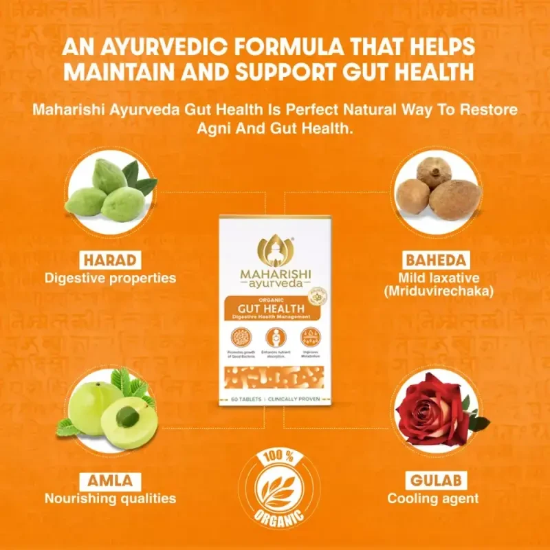 Maharishi Ayurveda Organic Gut Health (60Tab)