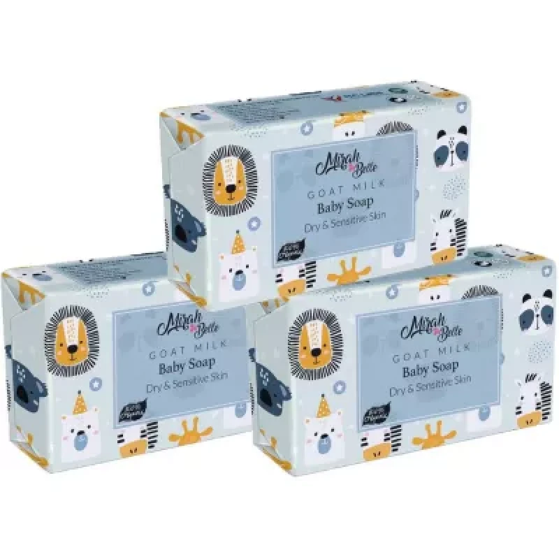 Mirah Belle Organic Goat Milk Baby Soap Bar 125G Pack Of 3