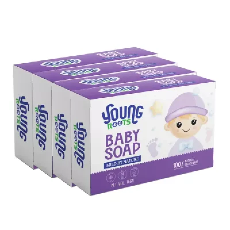 Young Roots Baby Bathing Soap 75G Pack Of 4