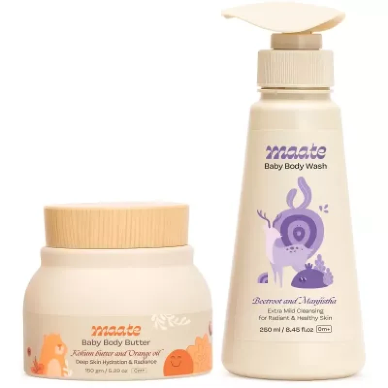 Maate Baby Body Butter Baby Body Wash Combo 150G 250Ml 1Pack