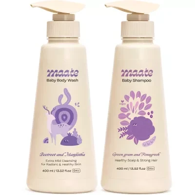 Maate Baby Body Wash Baby Shampoo Combo 400Ml 400Ml 1Pack