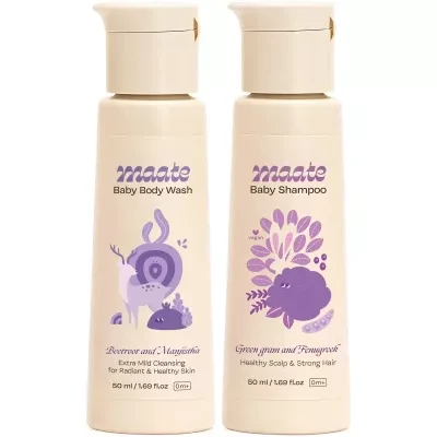 Maate Baby Body Wash Baby Shampoo Combo 50Ml Each 1Pack