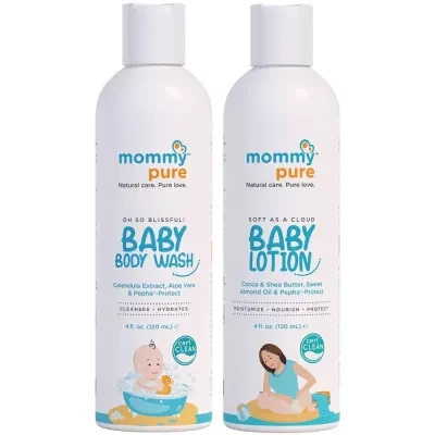 Mommypure Baby Body Lotion Baby Body Wash Combo 120Ml 120Ml 1Pack