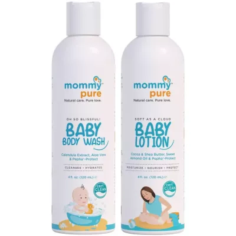 Mommypure Baby Body Lotion Baby Body Wash Combo 120Ml 120Ml 1Pack