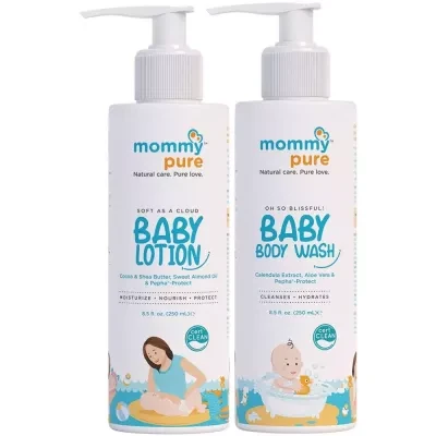 Mommypure Baby Body Lotion Baby Body Wash Combo 250Ml 250Ml 1Pack