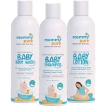 Mommypure Baby Body Wash Baby Shampoo Baby Body Lotion Combo Each 120Ml 1Pack