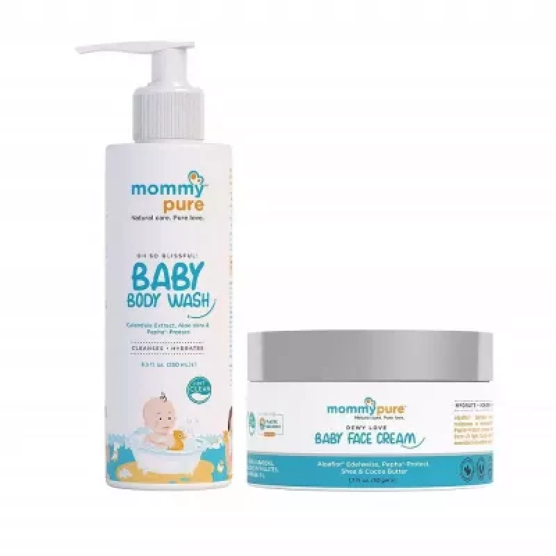 Mommypure Baby Face Cream Baby Body Wash Combo 250Ml 250Ml 1Pack