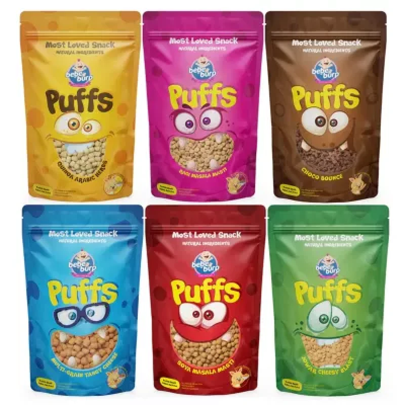 Bebe Burp Grandmas Super Puffs Combo Quinoa Ragi Choco Multi Gram Soya Masala Jowar Cheesy Each 35G 35G