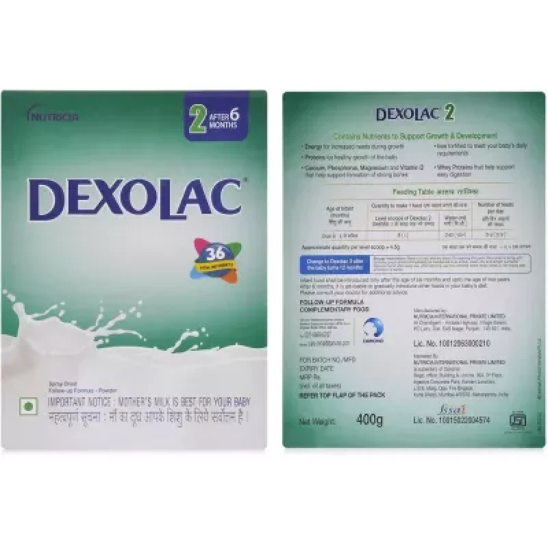 Nutricia International Dexolac 2 Follow Up Formula Refill Pack Afte 6 Month 400G