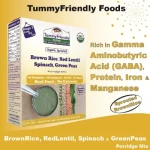 Tummy Friendly Foods Brown Rice Red Lentil Spinach Green Peas Porridge Mix 200G