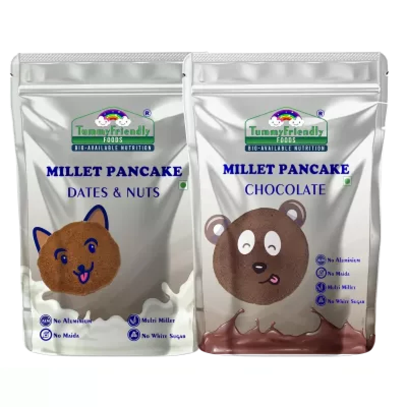 Tummy Friendly Foods Millet Pancake Dates Nuts Chocolate 150G Each 1Pack