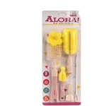 Adore Aloha Bottle Cleaning Brush Kit Flower Sponge Brush 1 Sponge Teat Brush 1 Generic Straw Brush 1 Nylon Teat Brush 1 Sponge Brush 1 Loop Headed Straw Brush 1 1Pack