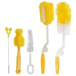 Adore Baby Bottle Cleaning Brush Kit Mini Sponge Brush 1 Straw Cleaning Pipette Brush 1 Mini Nylon Brush 1 360 Degree Rotating Sponge Brush 1 360 Degree Rotating Nylon Brush 1 1Pack