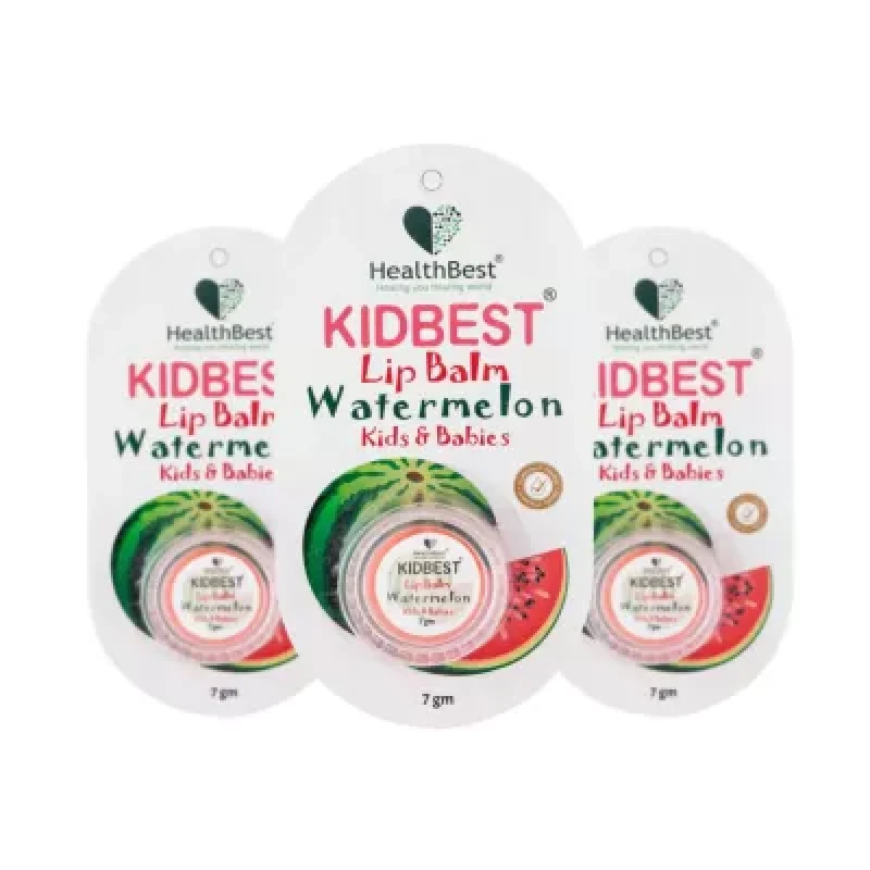 Healthbest Kidbest Watermelon Lip Balm 7G Pack Of 3