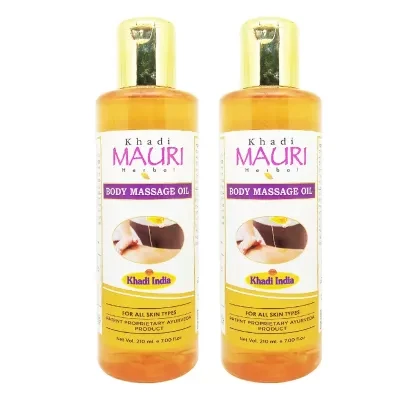 Khadi Mauri Body Massage Oil 210Ml Pack Of 2