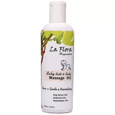 La Flora Organics Babys Bath Body Massage Oil 100Ml