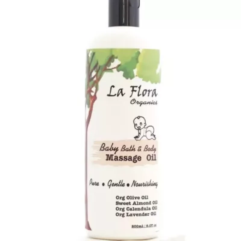 La Flora Organics Babys Bath Body Massage Oil 200Ml