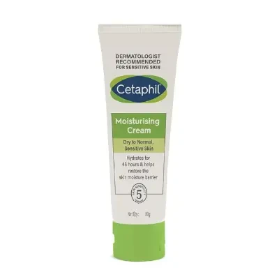 Cetaphil Moisturizing Cream: For face, body, dry to very dry skin, 80gm