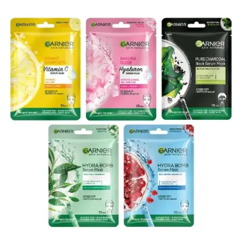 Garnier Skin Naturals Hydrating Brightening Mask Set 5 pcs, 140g