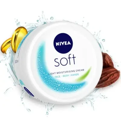 Nivea Soft Moisturizer: Instant hydration cream for face, hands, body with vitamin E, 300ml