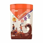 Groviva Child Nutrition Supplement: 400g chocolate-flavored jar for kids' health.