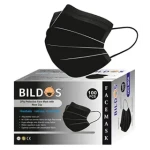 Bildos Disposable Face Mask: 3-Layer, Pack of 100, Black