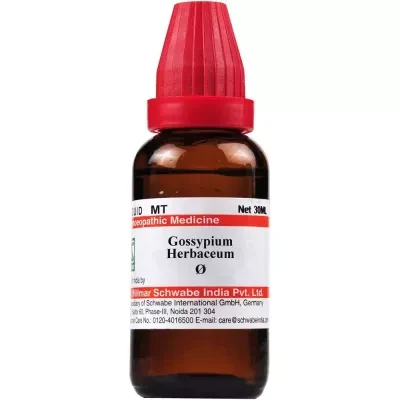 Willmar Schwabe India Gossypium Herbaceum 1X (Q) (30 ml)