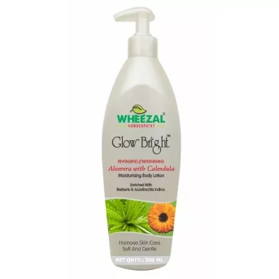 Wheezal Glow Bright Moisturising Body Lotion With Calendula Aloevera 500Ml