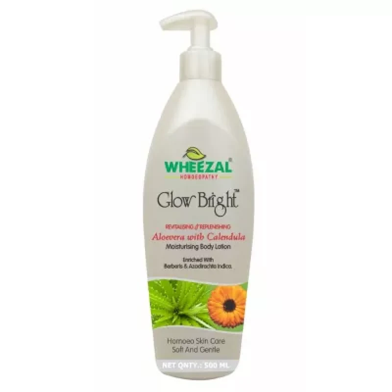 Wheezal Glow Bright Moisturising Body Lotion With Calendula Aloevera 500Ml