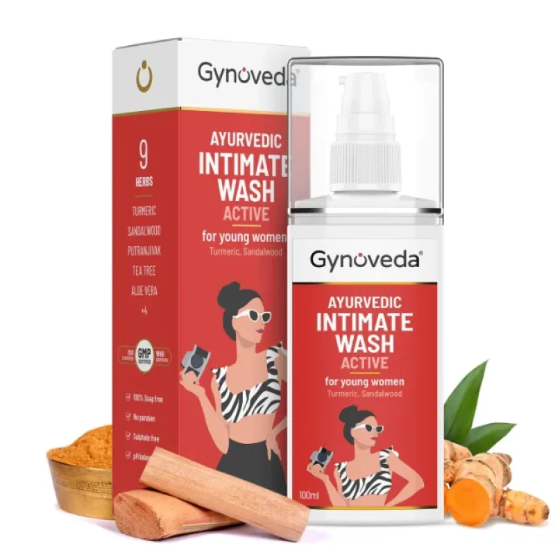 Gynoveda Ayurvedic Intimate Wash: Sensual Women's Care Solution.