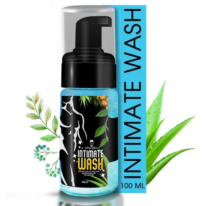 Urbangabru Intimate Wash for Men: Anti-Itching, Antifungal, Tea Tree & Aloe, 100ml