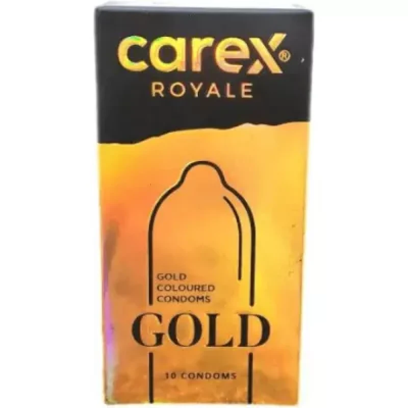 Coral Healthcare Carex Royale Gold Coloured Condoms 10Pcs