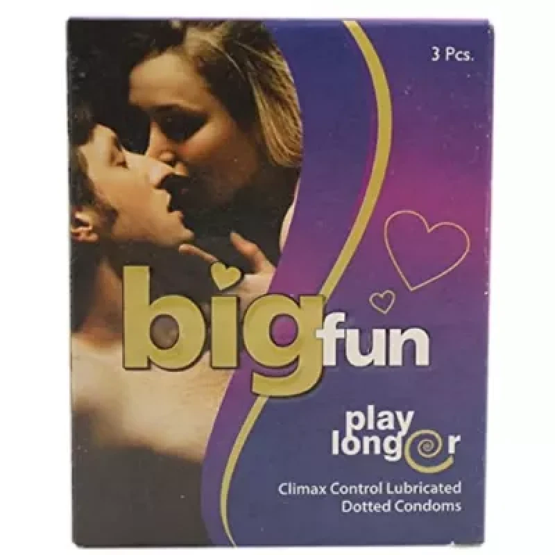 Leeford Bigfun Play Longer Climax Control Dotted Condoms 3Pcs