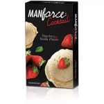 Mankind Pharma Manforce Cocktail Strawberry Vanilla Flavoured Dotted Ring Condoms 3Pcs