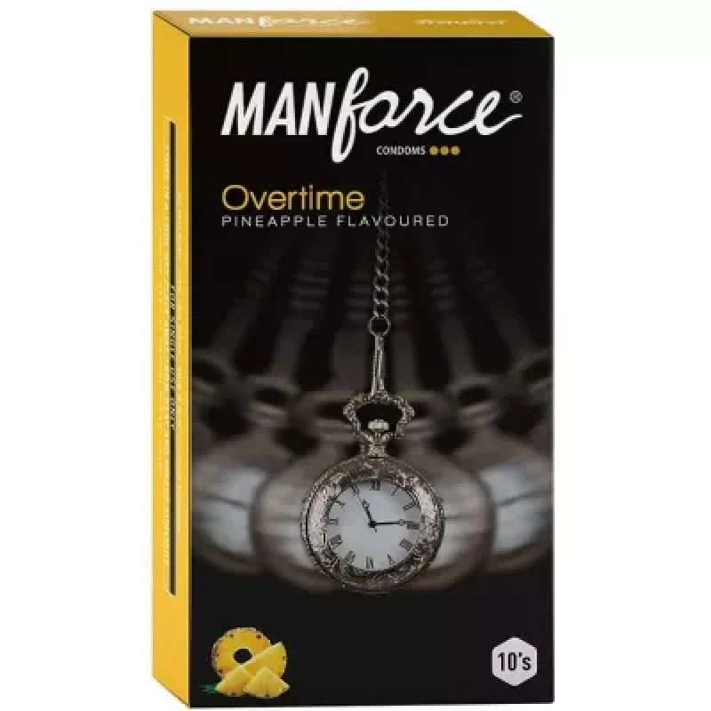 Mankind Pharma Manforce Condom Overtime Pineapple 10Pcs