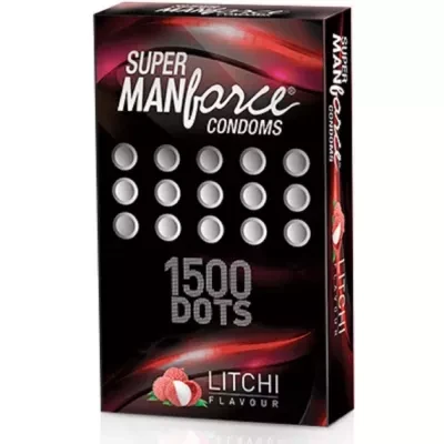 Mankind Pharma Super Manforce 1500 Dots Condom Litchi 10Pcs