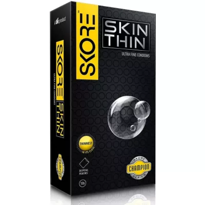 Ttk Healthcare Skore Skin Thin Ultra Fine Condoms 10Pcs