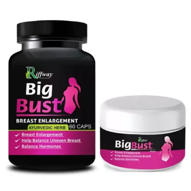 Riffway Big Bust For Breast Enlargement 60 Capsules Cream 50Gm 1Pack