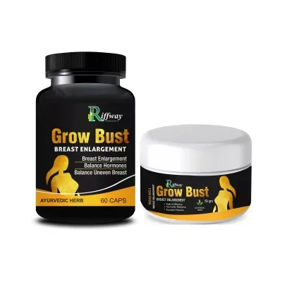 Riffway Grow Bust For Breast Enlargement 60 Capsules Cream 50Gm 1Pack