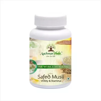 Aachman Veda Safed Musli Virility Stamina Capsules 60Caps