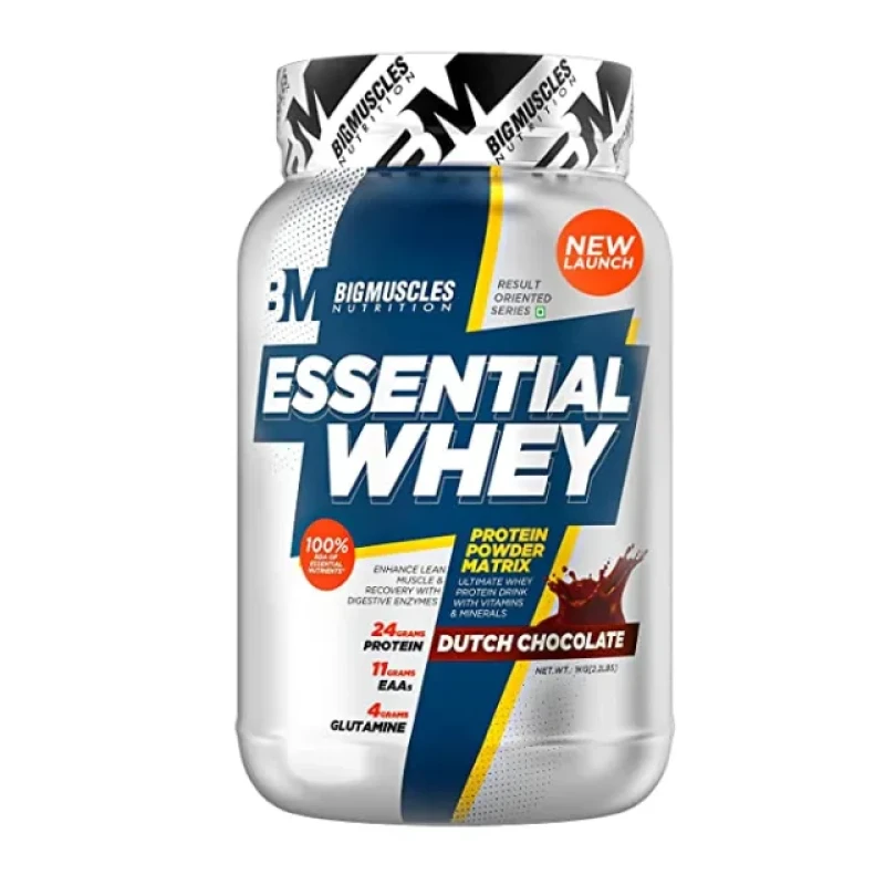 BigMuscles Nutrition Essential Whey Protein 1kg Dutch Chocolate