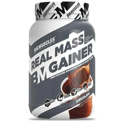 BigMuscles Nutrition Real Mass Gainer Chocolate 1kg