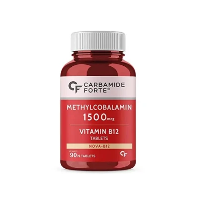 Carbamide Forte Vitamin B12 Tablets : 1500mcg Methylcobalamin, 90 Veg Tablets.